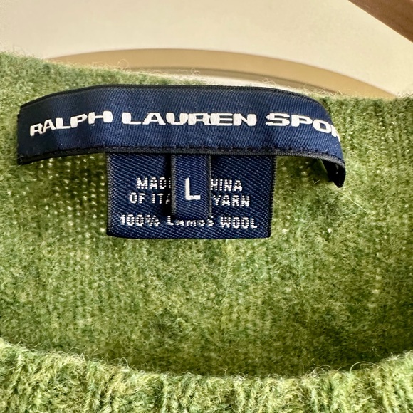 Ralph Lauren Olive Green Cable Knit Lambswool Sweater 🧶🌿 - Picture 5 of 5